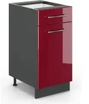 K&uuml;chenunterschrank Vicco Fame-Line Bordeaux Hochglanz 40 cm ohne Arbeitsplatte,