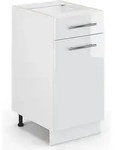 K&uuml;chenunterschrank Vicco Fame-Line Wei&szlig; Hochglanz 40 cm ohne Arbeitsplatte, Model