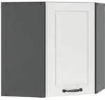 Eckh&auml;ngeschrank Vicco R-Line Wei&szlig; Landhaus 57 cm, Model 36586 - Wei&szlig;/Dunkelgrau
