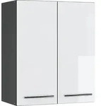 H&auml;ngeschrank Vicco Fame-Line Wei&szlig; Hochglanz 60 cm, Model 35545 - Wei&szlig;/Dunkelgrau