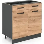 K&uuml;chenunterschrank Vicco R-Line Goldkraft Eiche 80 cm ohne Arbeitsplatte, Model