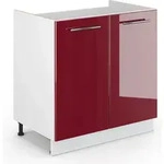 Sp&uuml;lenunterschrank Vicco Fame-Line Bordeaux Hochglanz 80 cm ohne Arbeitsplatte,