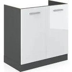 Sp&uuml;lenunterschrank Vicco R-Line Wei&szlig; Hochglanz 80 cm ohne Arbeitsplatte, Model