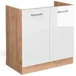 Sp&uuml;lenunterschrank Vicco R-Line Wei&szlig; Hochglanz 80 cm ohne Arbeitsplatte, Model