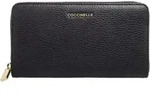 P5190 DAMENBRIEFTASCHE COCCINELLE METALLIC LARGE WOMAN WALLET 18x10 cm - Schwarz