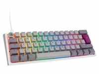 Ducky One 3 Mist Grey Mini Gaming Tastatur, RGB LED - MX-Silent-Red