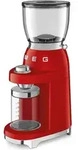 SMEG CGF11RDEU - M&uuml;hle mit Mahlwerk - 350 g - Kegelmahlwerk - Edelstahl - Rot -