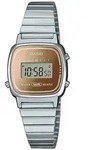 Casio LA670WES-4AEF Vintage Damenuhr Digital Silber-/Ros&eacute;goldfarben - Grau