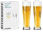 Brauchzeit Weizenbierglas-Set #17, #18 Von Ana Vasconcelos - Gold/Rot/Schwarz