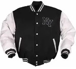 NY Baseballjacke schwarz/wei&szlig;, S - Schwarz - S