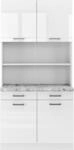 Buffetschrank Vicco R-Line Wei&szlig; Hochglanz 100 cm , AP Marmor, Model 40042