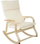 tectake&reg; Schaukelstuhl Roca 65 x 94 x 100 cm - Beige