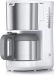 Braun 0X13211070, Braun KF 1505 WH Kaffeemaschine Edelstahl, Wei&szlig;