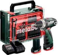 Metabo 600080710, Metabo PowerMaxx BS Basic Set 600080710 Akku-Bohrschrauber 12...
