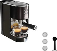 Krups XP444G, Krups EspressoVirtuoso+ XP444G Espressomaschine mit Siebtr&auml;ger Schwarz
