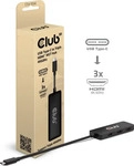 club3D CSV-1554, Club3D USB-C Adapter [1x USB-C Stecker - 3x HDMI-Buchse] CSV-1554