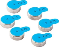 Intenso 7504446, Intenso H&ouml;rger&auml;tebatterie PR44-675 1.45V 6 St. 540 mAh Zink-Luft