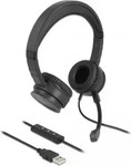Delock 27180, Delock 27180 On Ear Headset kabelgebunden Schwarz Headset Telefon