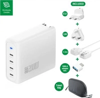 4Smarts 545200, 4Smarts USB Ladeger&auml;t 200W USB-C USB PD Wei&szlig; Innenbereich GaN, USB