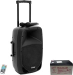 Omnitronic 20000549, Omnitronic MES-15BT2 Mobiler PA Lautsprecher 38cm 15 Zoll