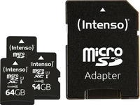 Intenso 3423593, Intenso Premium 3er Pack (3 x 64 GB) microSDXC-Karte 64GB Class 10