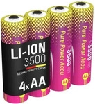 Ansmann 1312-0042, Ansmann Li-Ion Akku Mignon AA Typ 3500 (min. 3200 mAh) Akku-Set