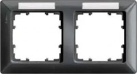 Siemens 5TG25527, Siemens Schalterprogramm 2fach Rahmen Delta Carbon 5TG25527...