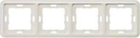 Siemens 5TG1774, Siemens DELTA profil, silber Rahmen, 4-Fach, 293x 80mm 5TG1774