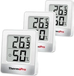 ThermoPro TP49W-3, ThermoPro TP49W-3 Thermo-/Hygrometer Wei&szlig; TP49W-3 3St.