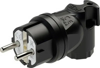 PCE 05811-s, PCE 05811-s Schutzkontakt-Winkelstecker Gummi 230V Schwarz IP44