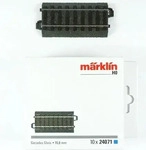 M&auml;rklin 24071, M&auml;rklin H0 C-Gleis (mit Bettung) 24071 Gerades Gleis 70.8mm 10St.