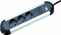 Bachmann 331000, Bachmann 331000 Steckdosenleiste Silber-Schwarz 1St.