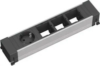 Bachmann 909.002, Bachmann 909.002 Steckdosenleiste Silber, Schwarz Schutzkontakt