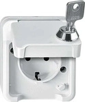 Merten MEG2417-8029, Merten Steckdose AQUASTAR Lichtgrau MEG2417-8029 1St.