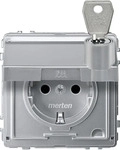 Merten MEG2316-7260, Merten Steckdose Aquadesign Aluminium MEG2316-7260 1St.