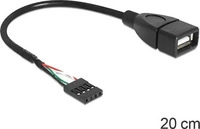 Delock 83291, Delock USB-Kabel USB 2.0Pfostenstecker 4pol., USB-A Buchse 0.20m