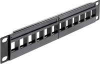 Delock 43259, Delock 43259 12 Port Netzwerk-Patchpanel 254 mm (10") Unbest&uuml;ckt 1 HE