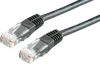 Value 21.99.1555, Value 21.99.1555 RJ45 Patchkabel CAT 6 U/UTP 3.00 m Schwarz 1 St.