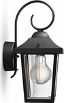 Philips LED Buzzard Wandleuchte 1x60W 230V 8718696156797 Gl&uuml;hlampe E27 Schwarz