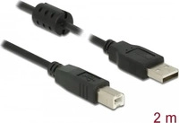 Delock 84897, Delock USB-Kabel USB 2.0 USB-A Stecker, USB-B Stecker 2.00m Schwarz mit