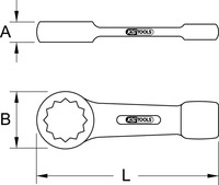 KS Tools 5171975, KS Tools 5171975 517.1975 Schlag-Ringschl&uuml;ssel Schl&uuml;sselweite