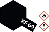 Tamiya 81369, Tamiya Acrylfarbe Nato-Schwarz (matt) XF-69 Glasbeh&auml;lter 23ml,