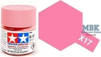 Tamiya 81017, Tamiya Acrylfarbe Rosarot (gl&auml;nzend) X-17 Glasbeh&auml;lter 23ml,