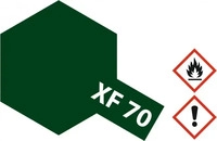Tamiya 81370, Tamiya Acrylfarbe Dunkelgr&uuml;n (matt) XF-70 Glasbeh&auml;lter 23ml,