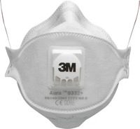 3M 9332+GEN3, 3M Aura 9332+GEN3 Partikelmaske mit Ventil FFP3 10St.