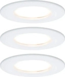 Paulmann 93496, Paulmann Nova Bad-Einbauleuchte 3er Set LED LED 18W IP44 Wei&szlig; (matt)