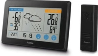 Hama 00186314, Hama 00186314 Wetterstation "Touch", Schwarz