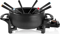 Tristar FO-1107, Tristar Fondue 1000W Antihaftbeschichtung, 8 Fonduegabeln Schwarz