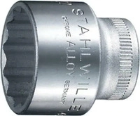 Stahlwille 02010008, Steckschl&uuml;sseleinsatz 45 3/8 Zoll 12-kant SW 8mm L.25mm