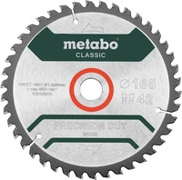 Metabo 628026000, Metabo Precision cut Wood - Classic 165X20 Z42 WZ 5&deg;...